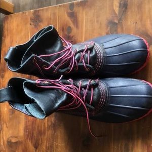 L.L Bean duck boots, size nine